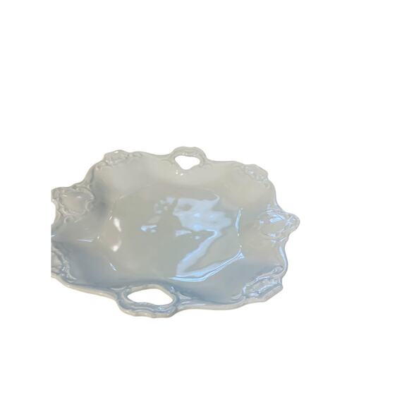 Kaiser Alka Kunst Vintage White Square Porcelain Handled Bon Bon Tray Dish - Picture 2 of 11